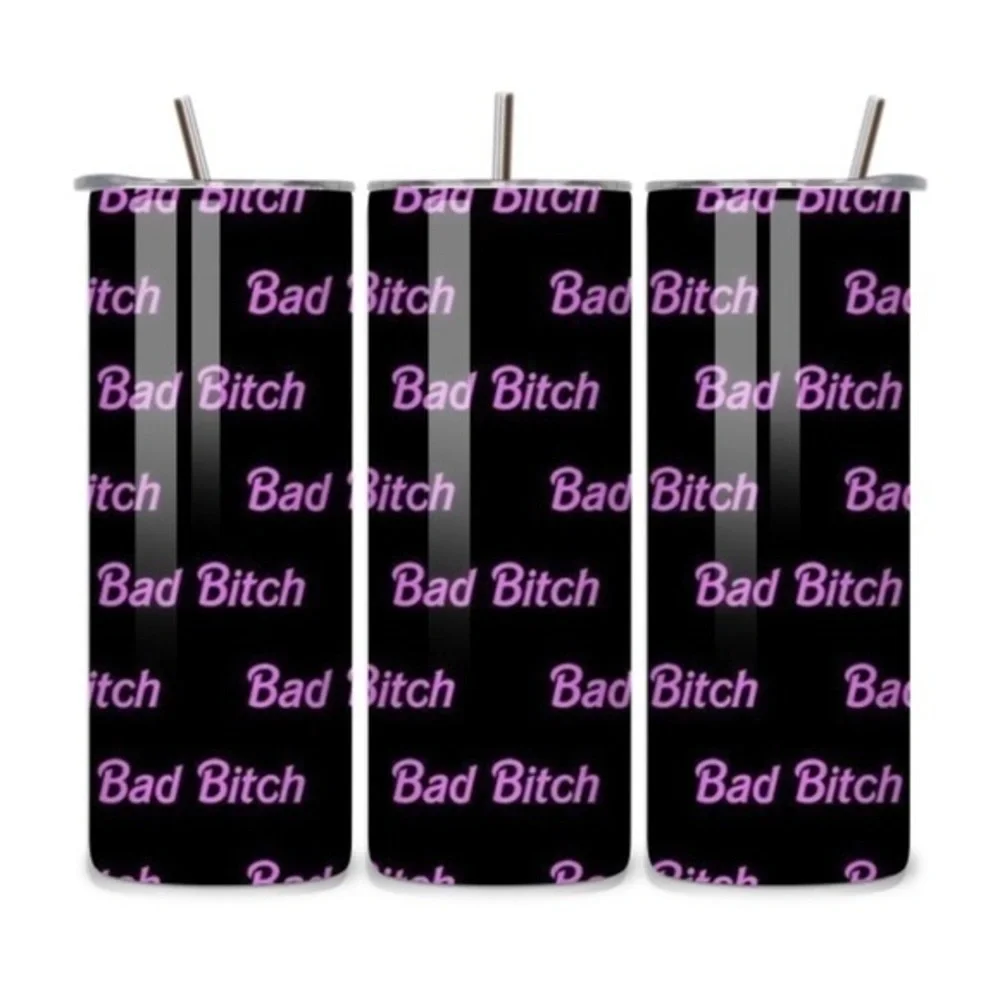 Black Bad B*tch 20oz Stainless Steel Tumbler